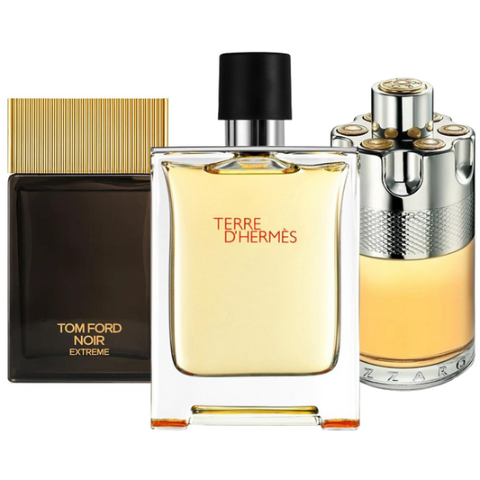 Kit de 3 perfumes: Terre de’Herme, Azzaro Wanted,yTom Ford Noir Extreme 100ml